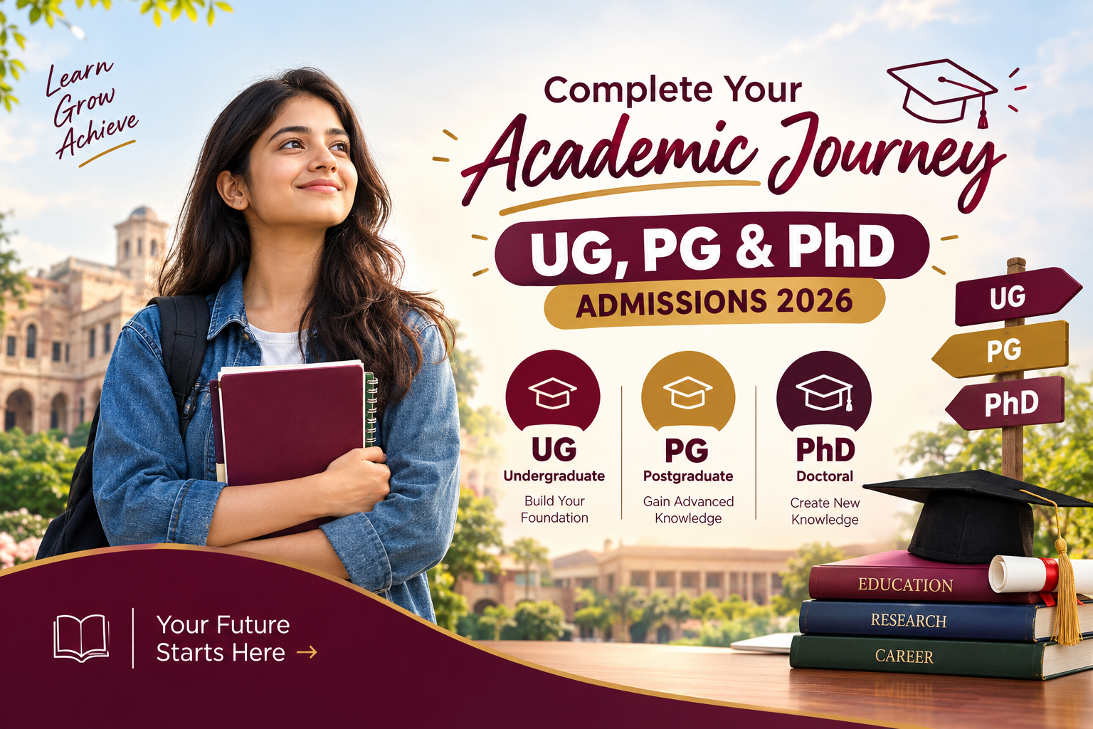 UG, PG & PhD Admissions 2026–27 | Complete Academic Guide